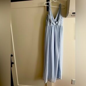 EUC Birdy Grey size Medium Laurie Empire Bridesmaid Dress ice blue